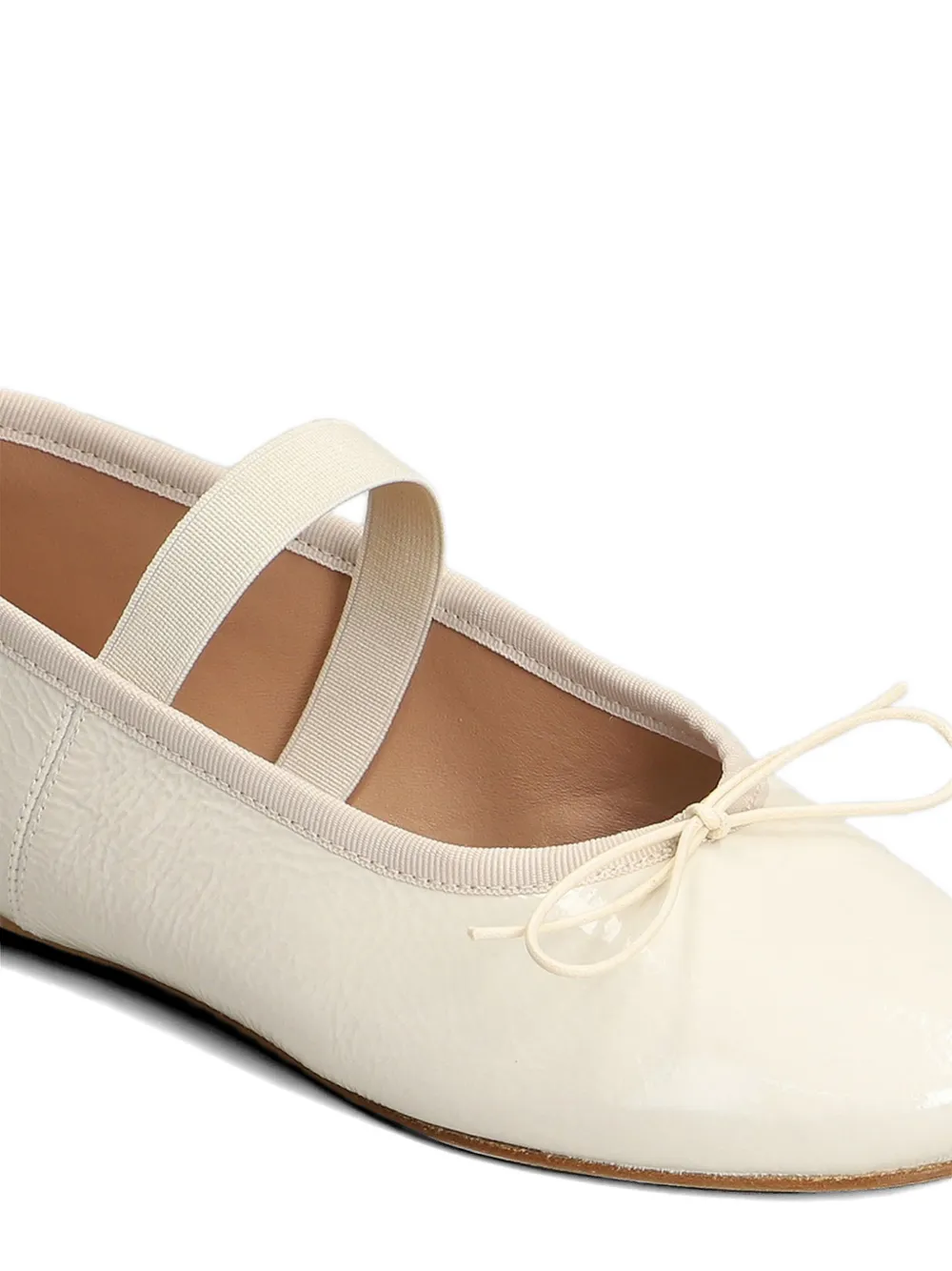 anniel Ballerina's met elastische band en strikdetail Beige