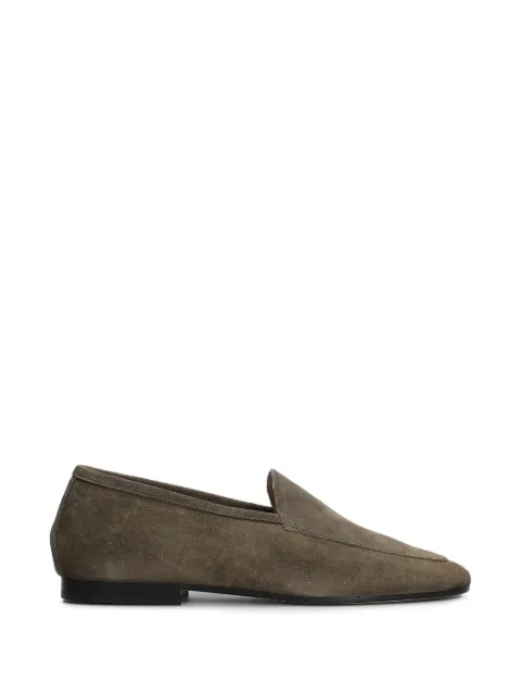 anniel almond-toe suede loafers