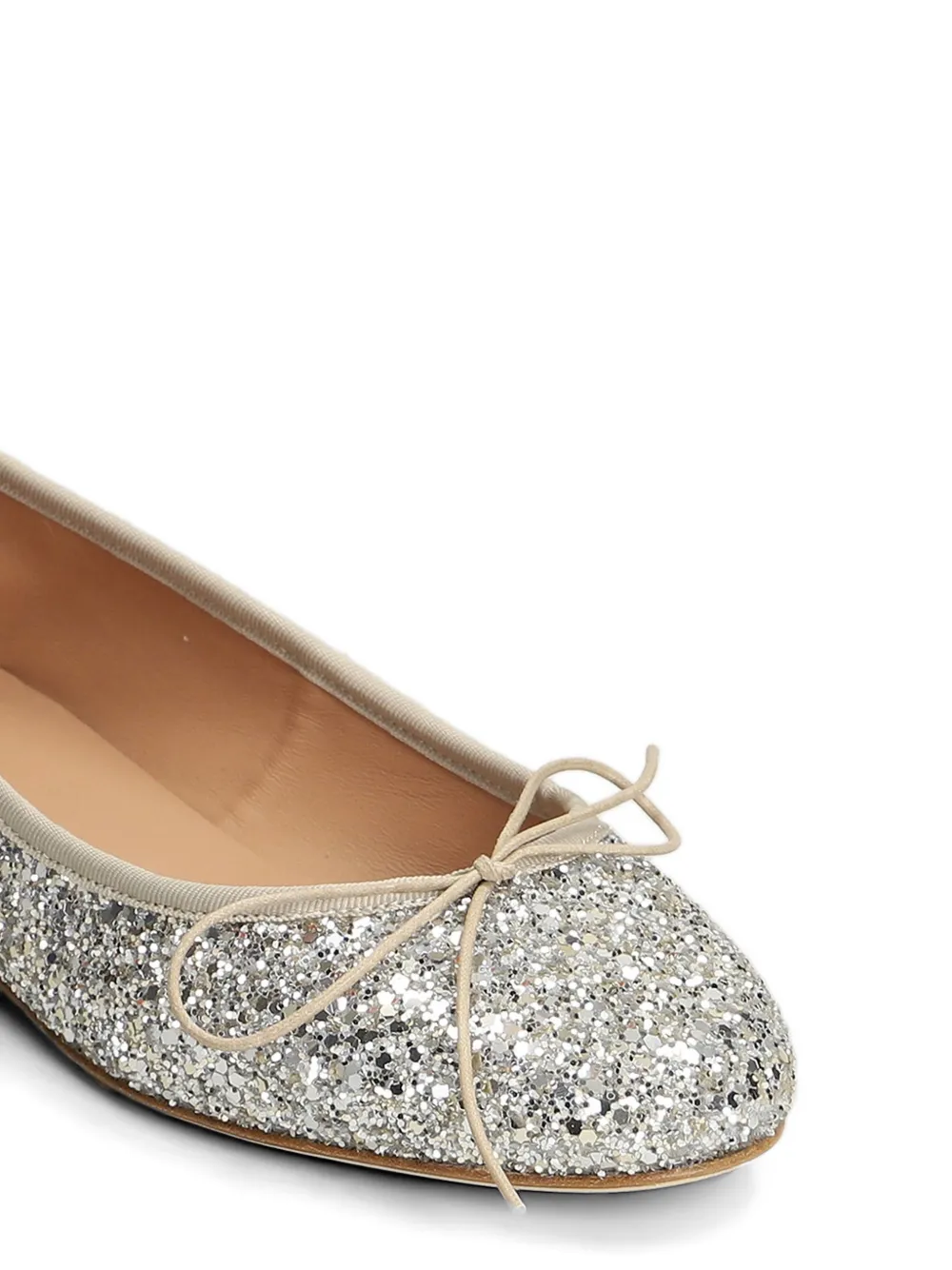 anniel Ballerina's met strik verfraaid met glitters Zilver