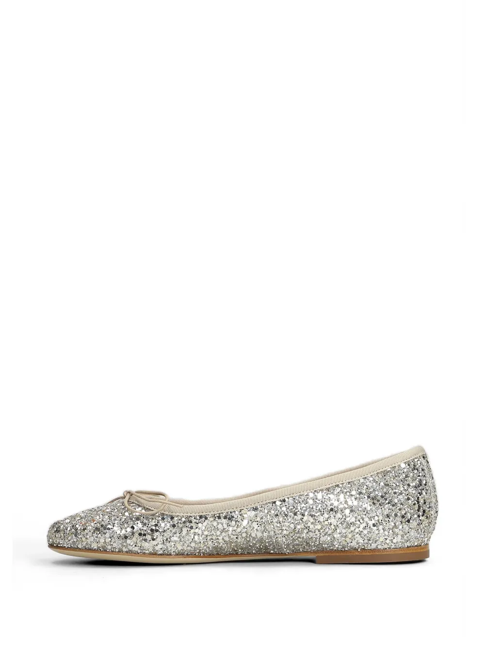 anniel Ballerina's met strik verfraaid met glitters Zilver