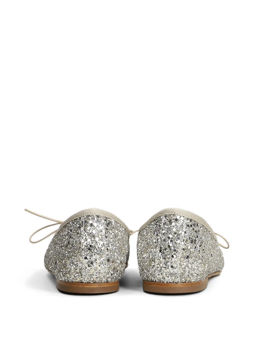 anniel Ballerina's met strik verfraaid met glitters Zilver