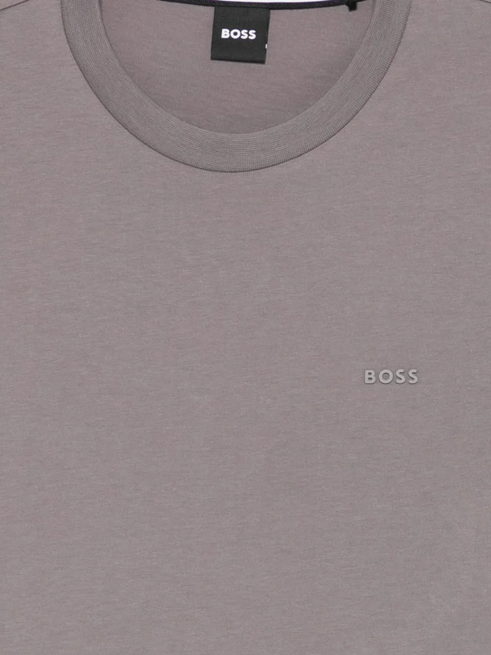 BOSS Katoenen-jersey T-shirt met logo-detail Grijs