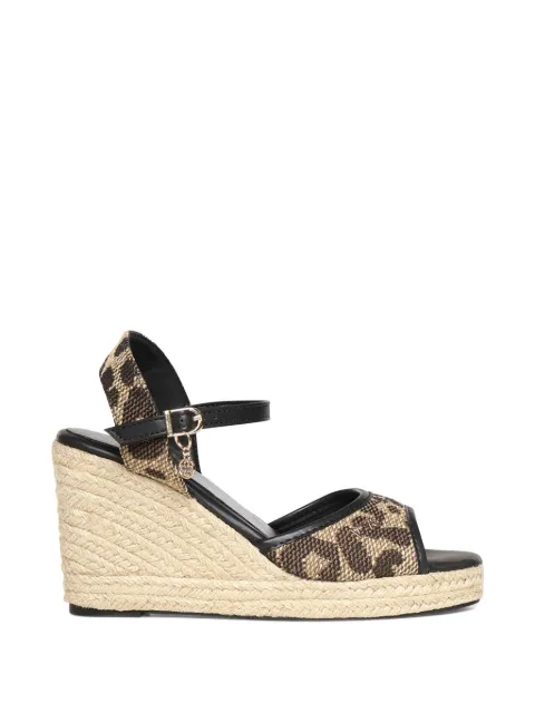 V°73 leopard-print wedge sandals