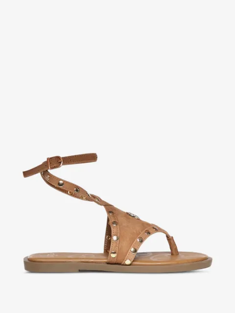 V°73 stud-embellished wrap-around sandals