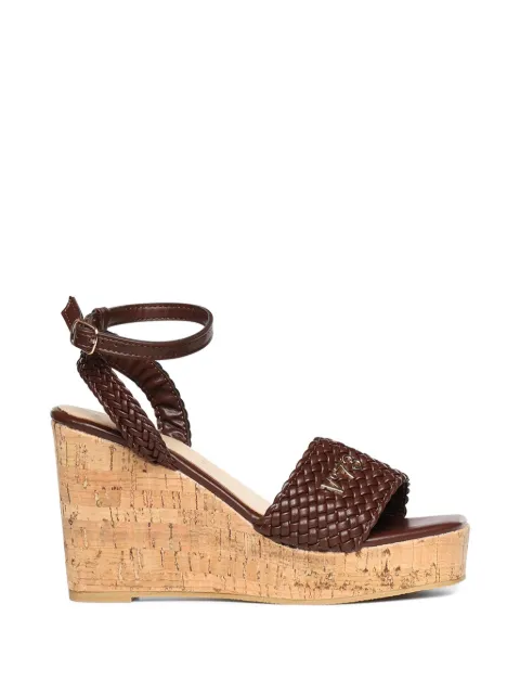 V°73 woven Zelda wedge sandals