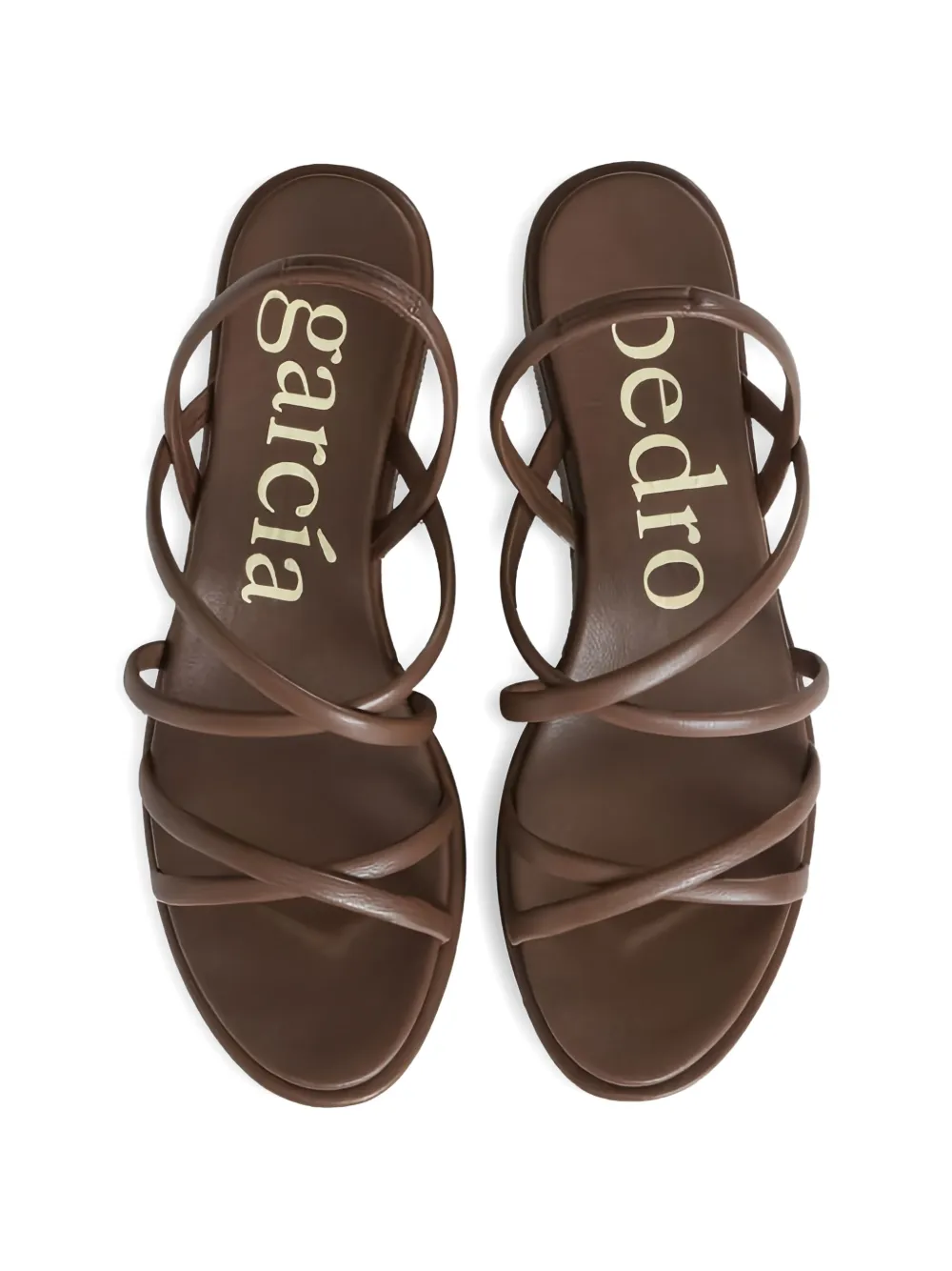 Pedro Garcia Ninoska sandalen met plateauzool en bandjes Bruin