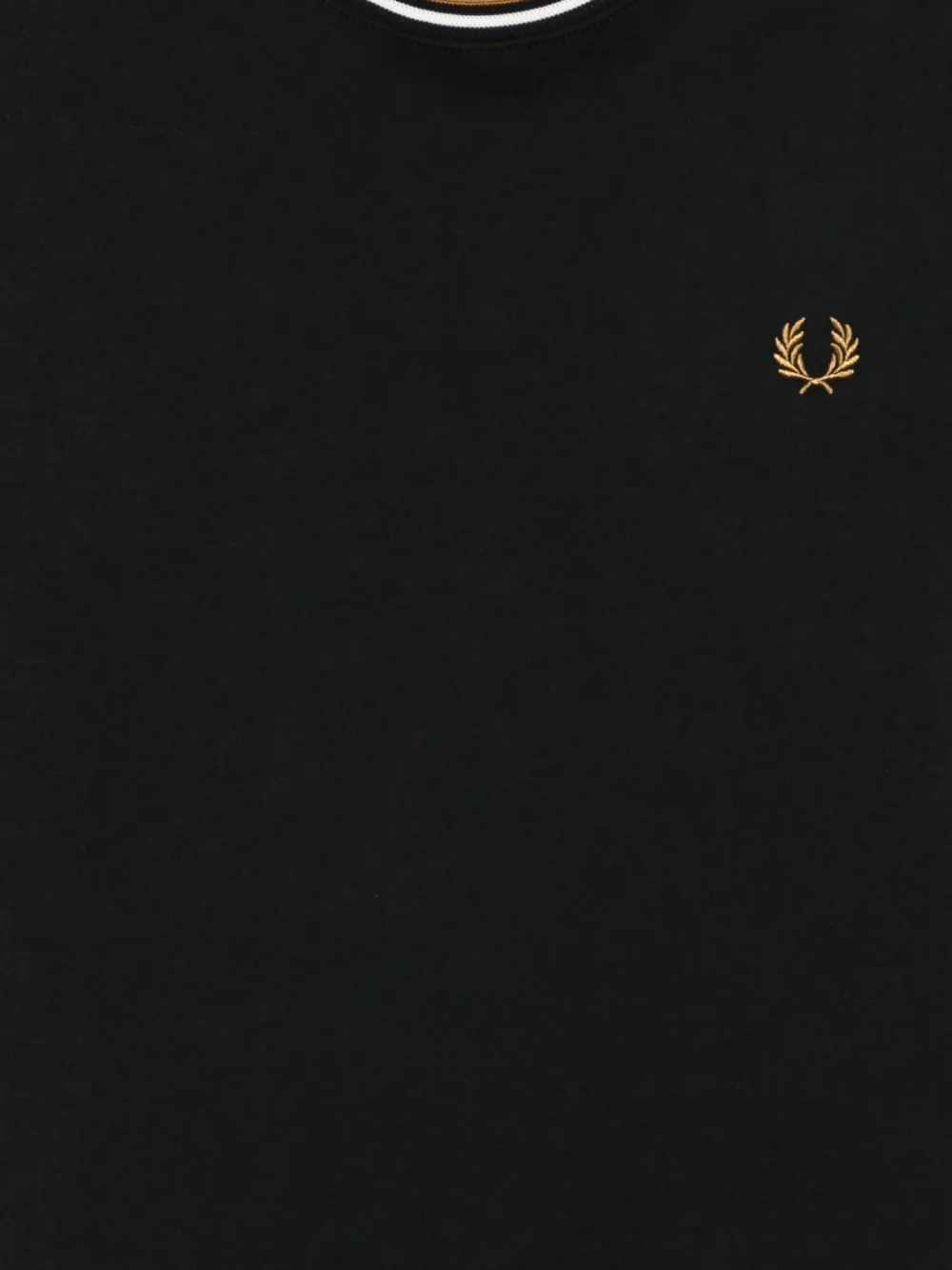 Fred Perry T-shirt met streep bij de hals Zwart