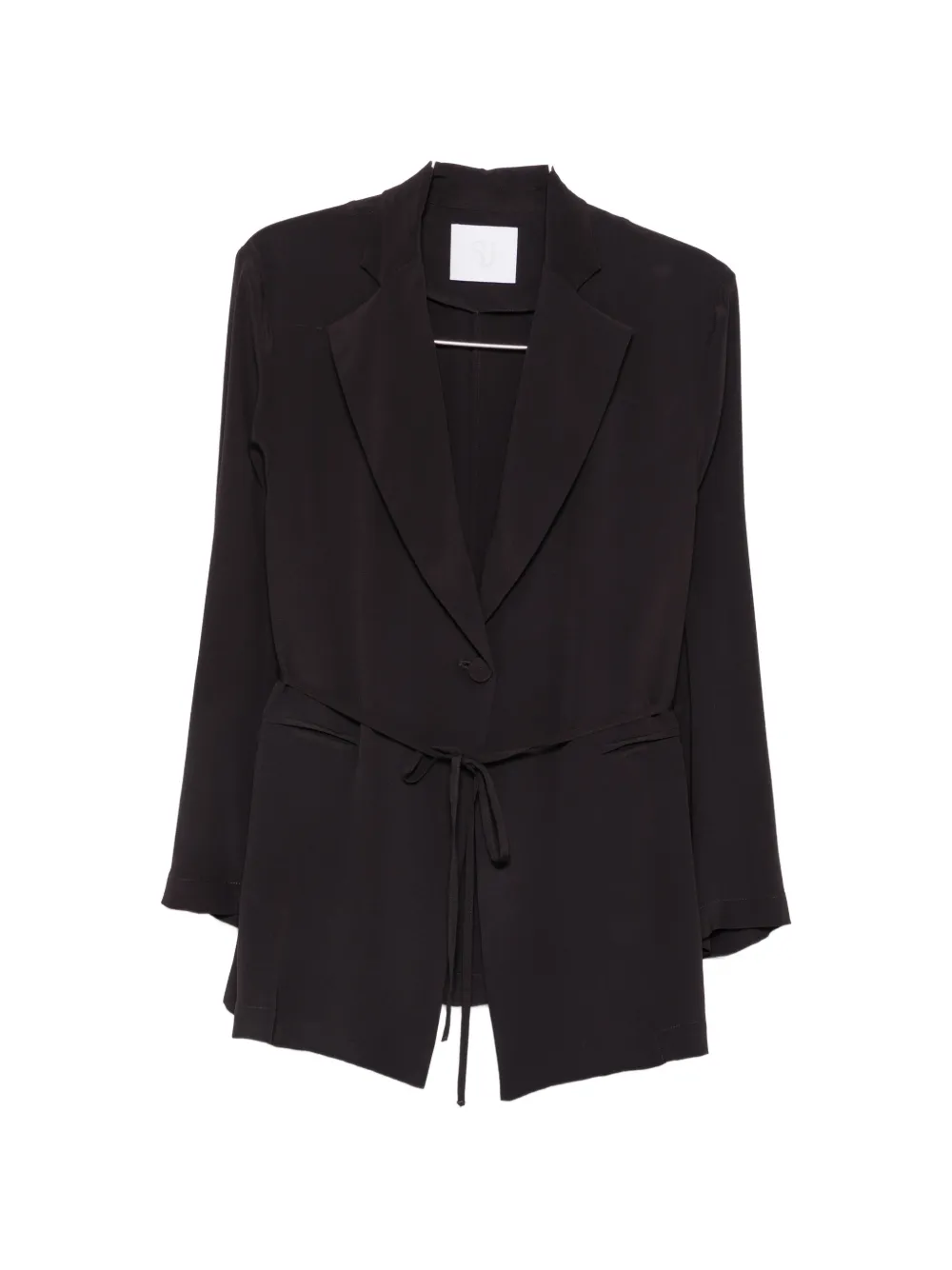 Su tie-fastening notched-lapels blazer - Toni neutri