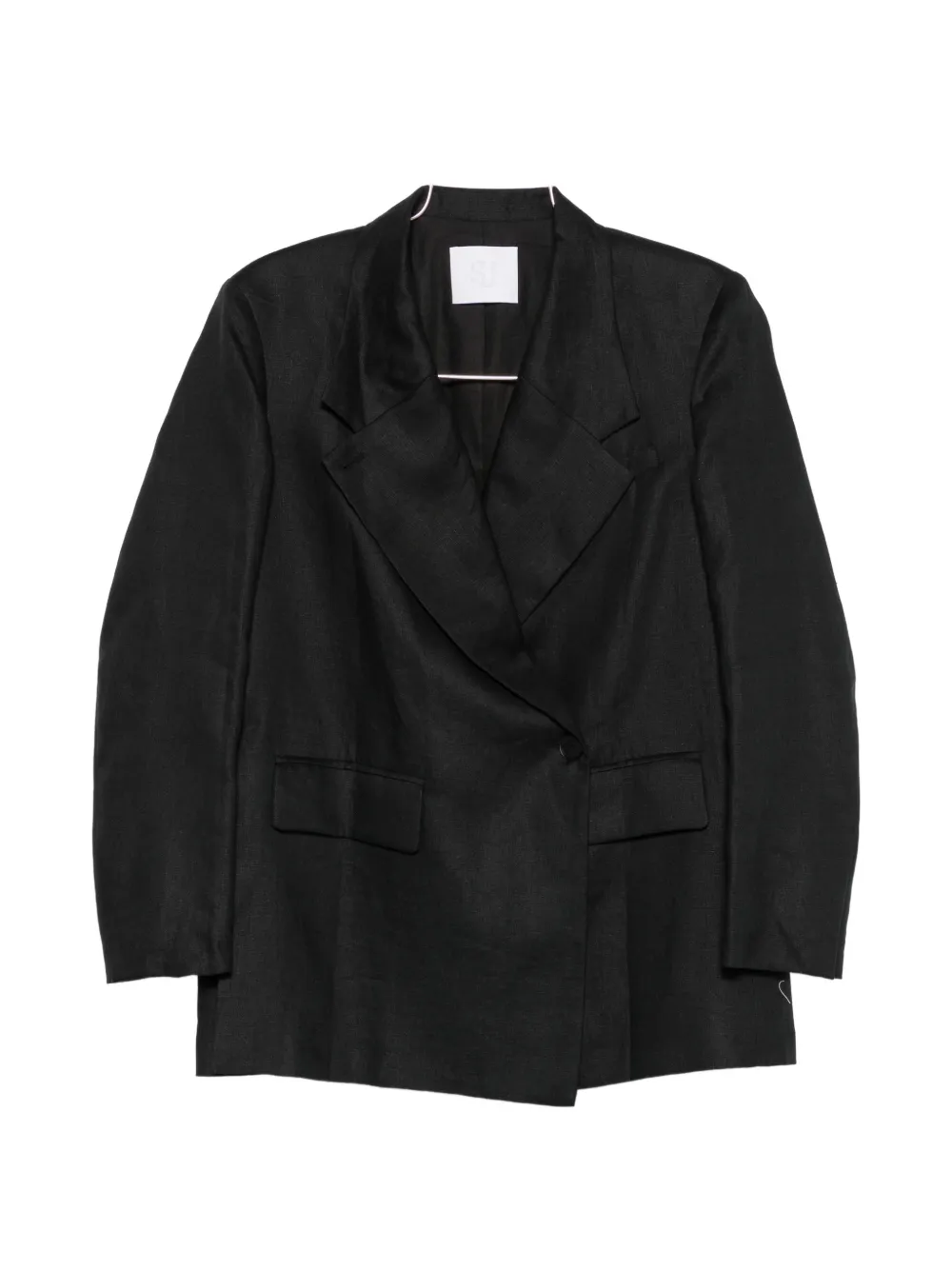 Su peak-lapel double-breasted blazer - Schwarz