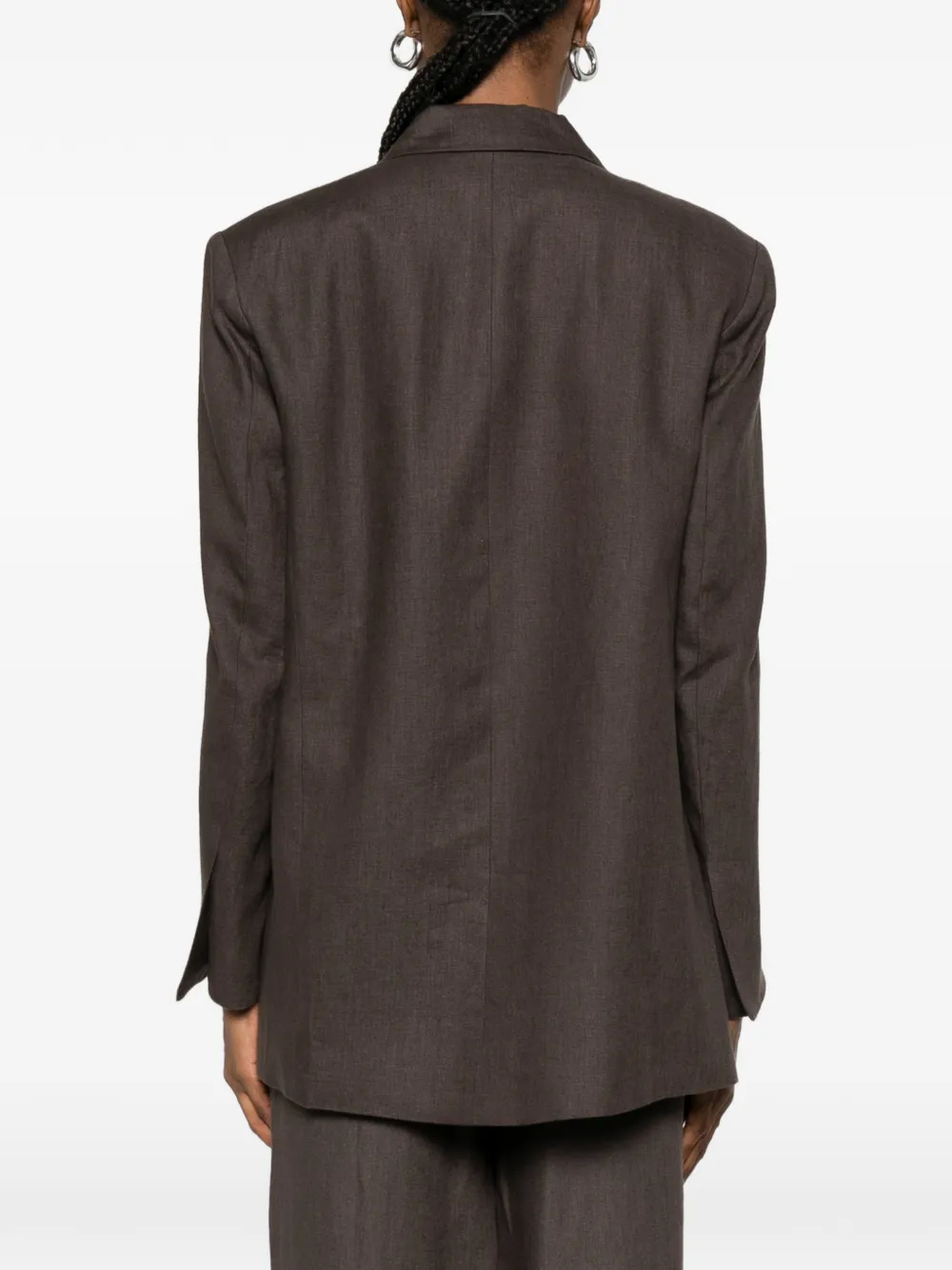 Su Asymmetrisch shirtjack Bruin