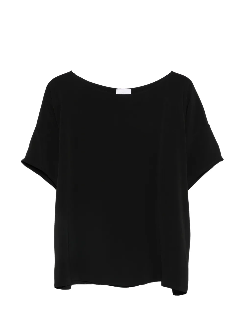 Su short-sleeve scoop-neck top - Bianco