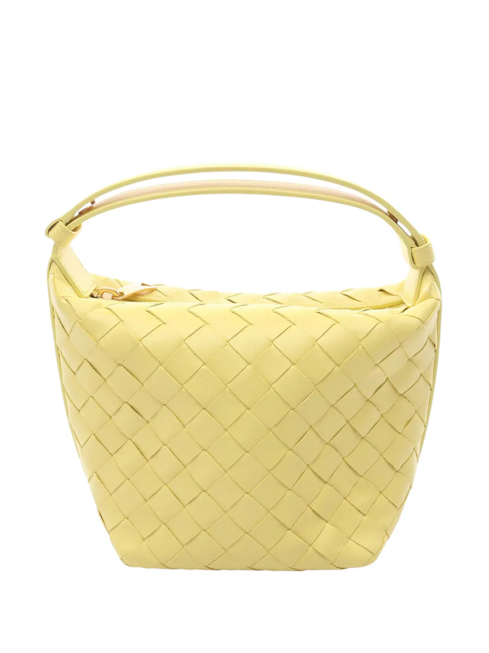 Bottega Veneta Pre-Owned 2012-2026 Candy Leather Intrecciato Wallace handbag - Giallo