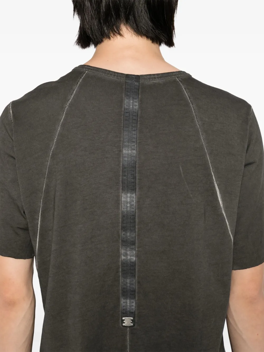 Isaac Sellam Experience T-shirt met achterstreep Grijs