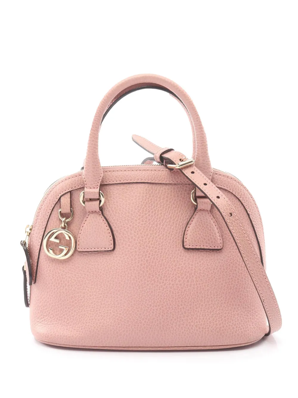 Gucci Pre-Owned 2016-2026 Mini Leather GG Charm Dome satchel - Rosa