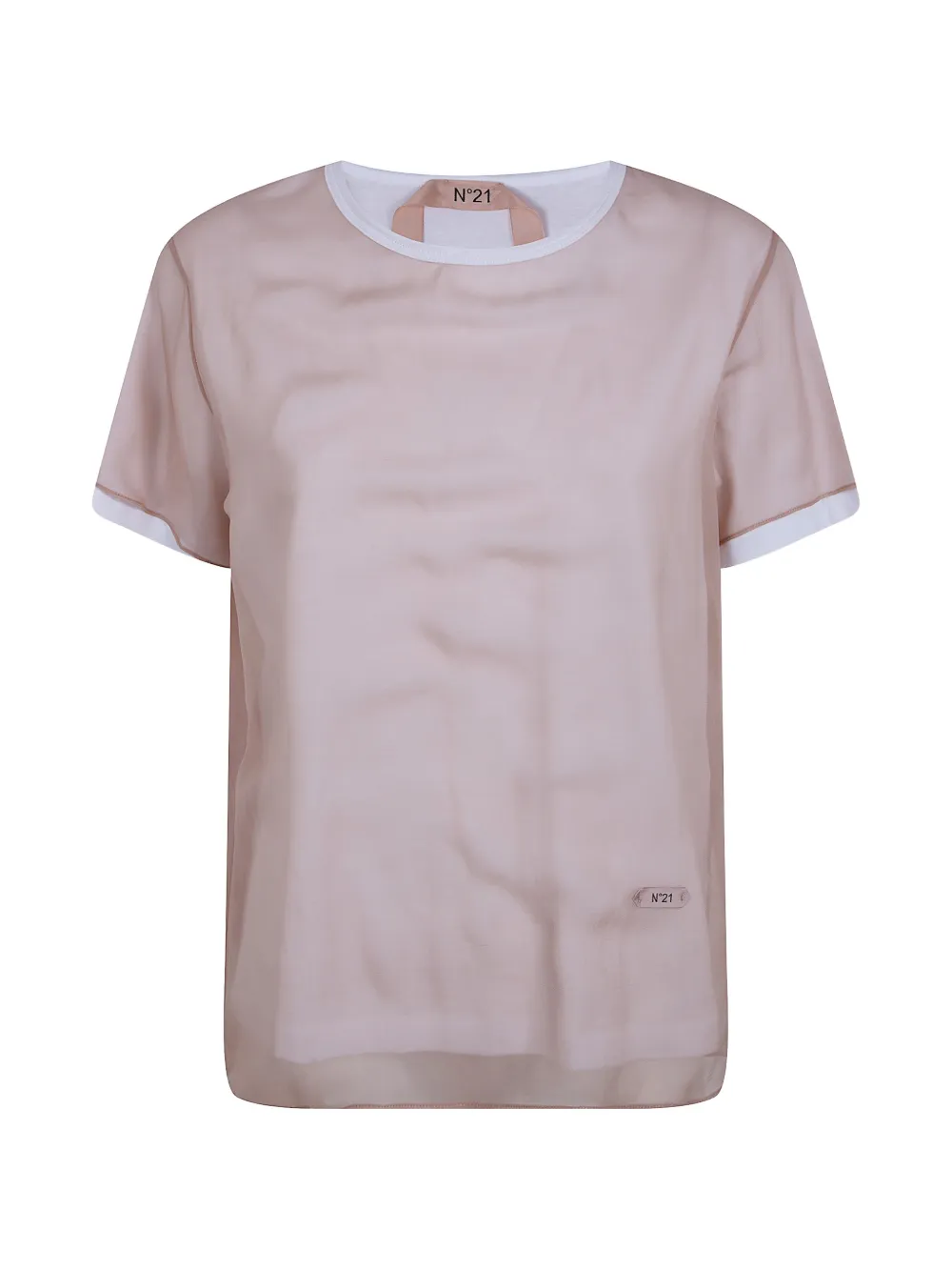 Nº21 sheer T-shirt - Nude