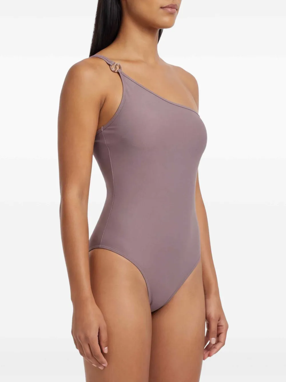 Coperni Asymmetrisch badpak met logo-ring Paars
