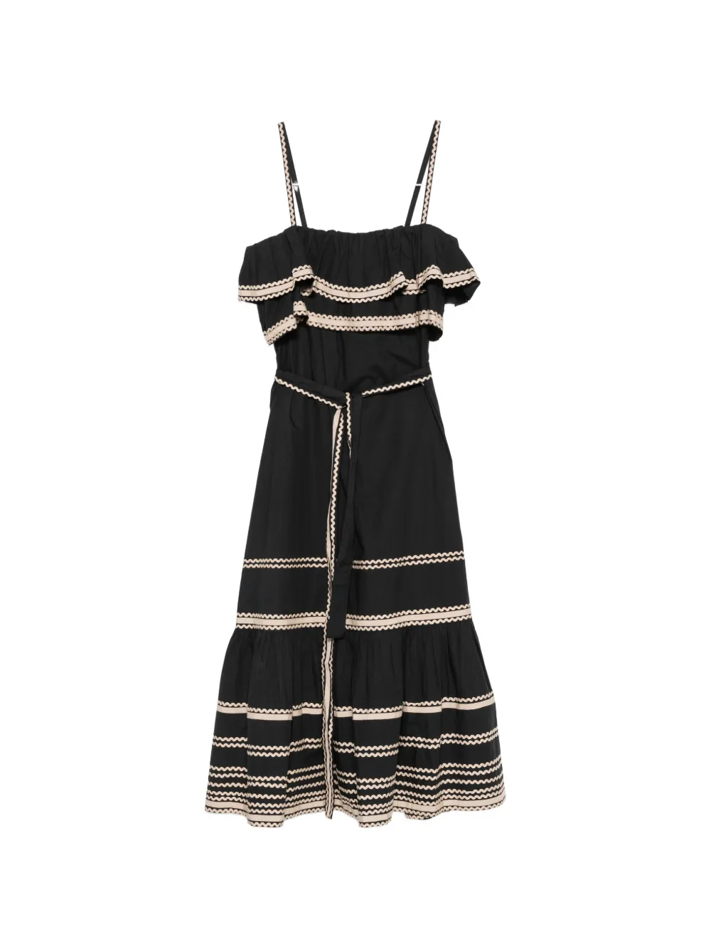 Ulla Johnson Lucian ruffled midi dress - Black