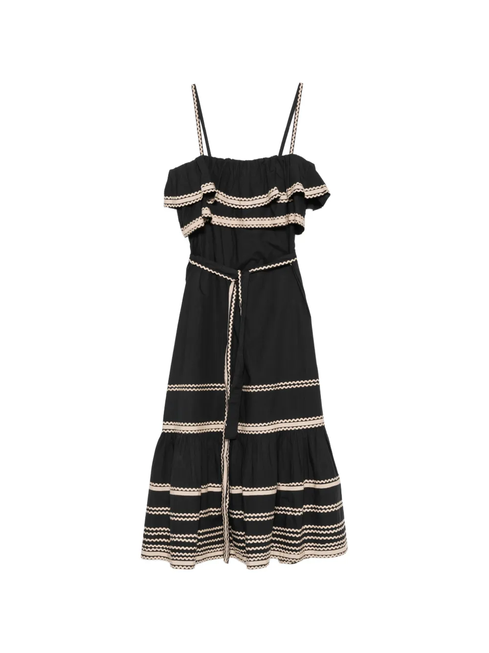 Ulla Johnson Lucian ruffled midi dress - Black