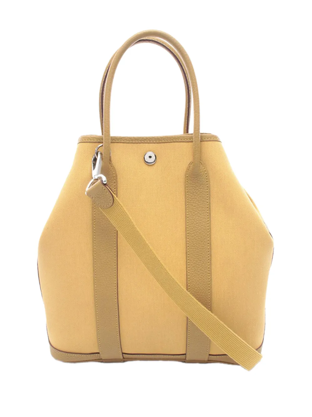 Hermès Pre-Owned 2020 Toile and Negonda Garden File 28 satchel - Giallo