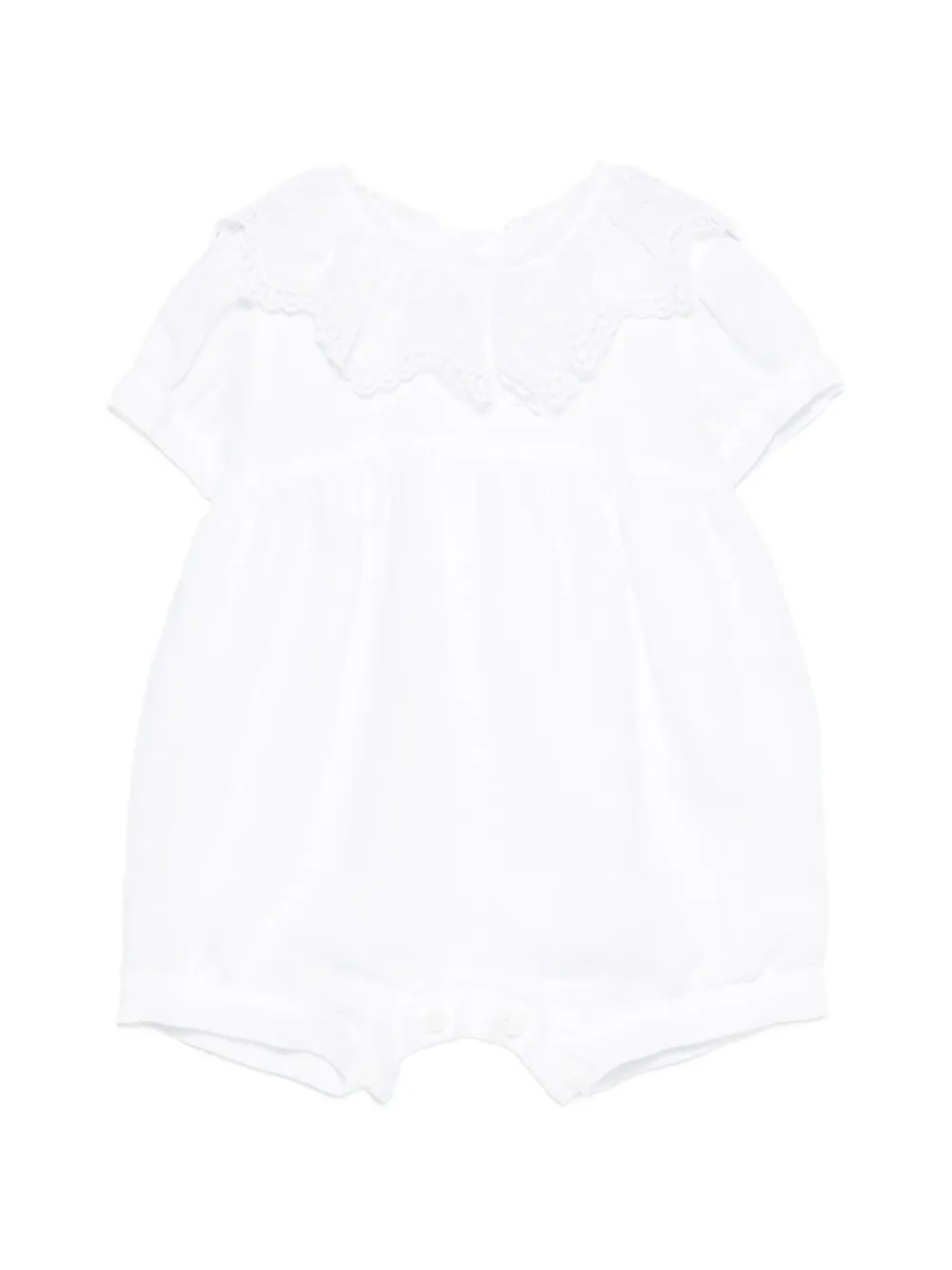 JESURUM BABY Body met afwerking van kant Wit