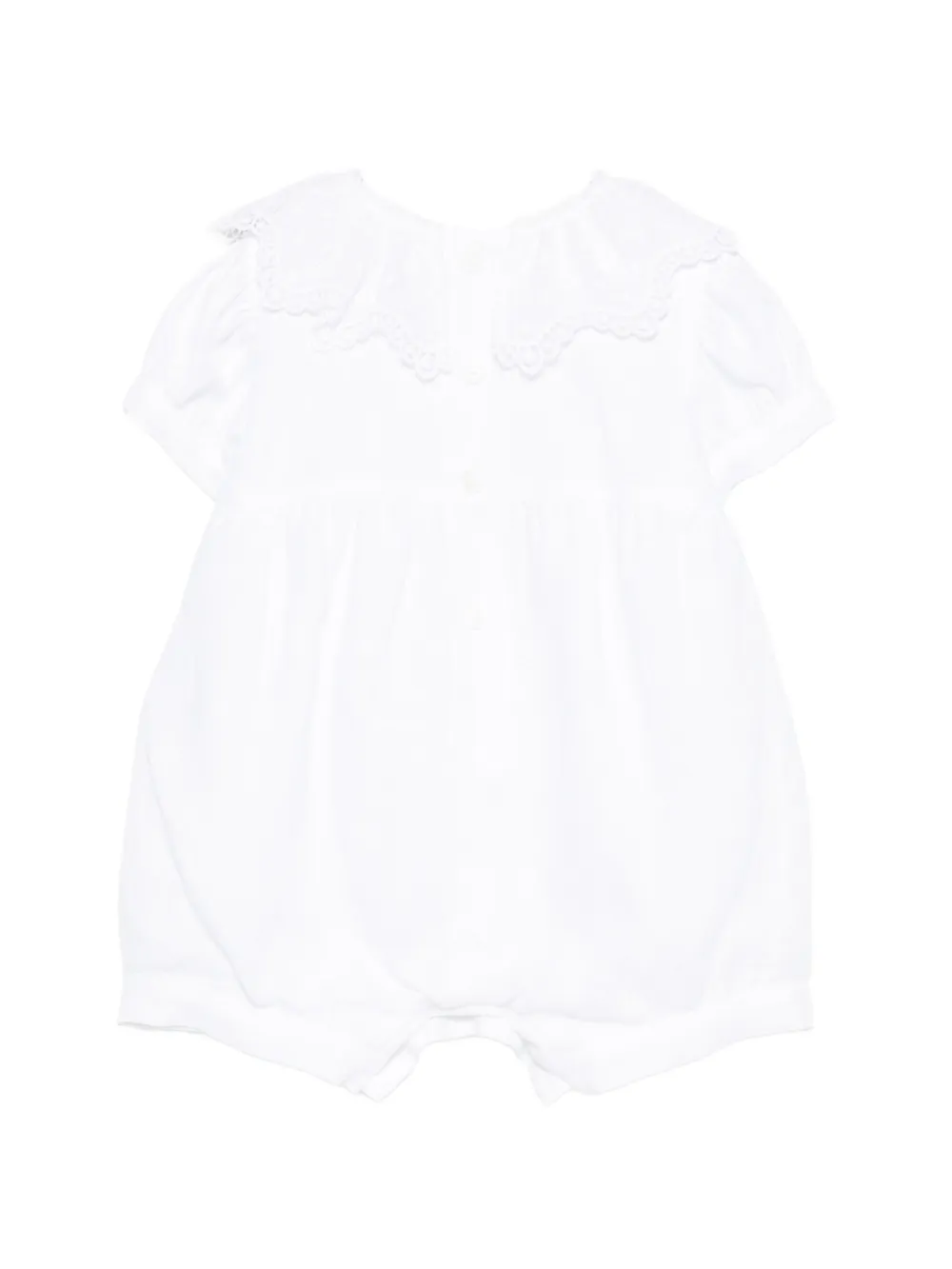 JESURUM BABY Body met afwerking van kant Wit