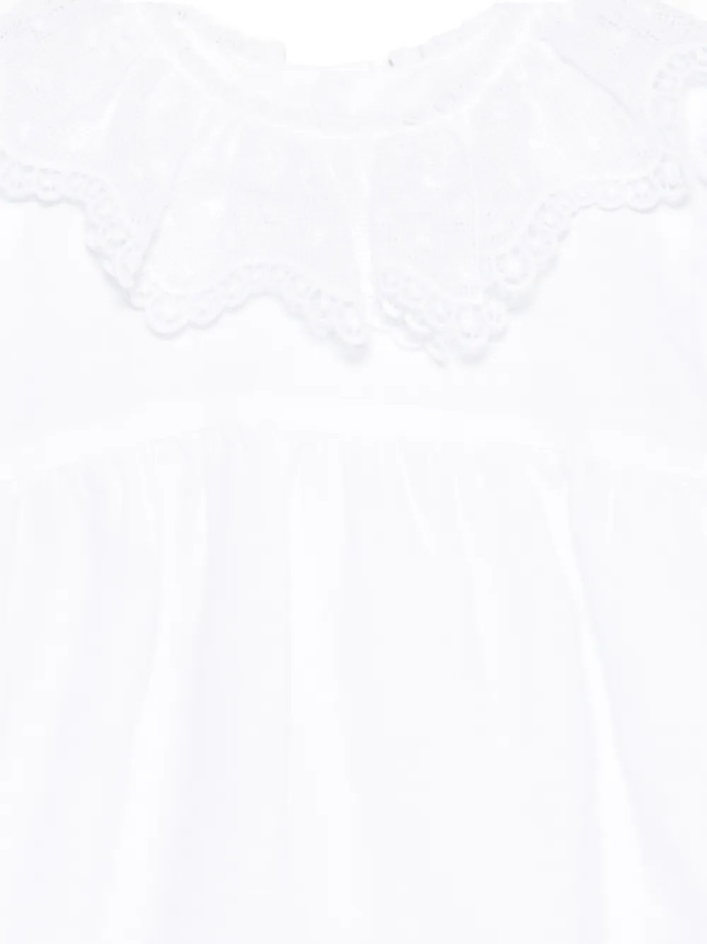 JESURUM BABY Body met afwerking van kant Wit