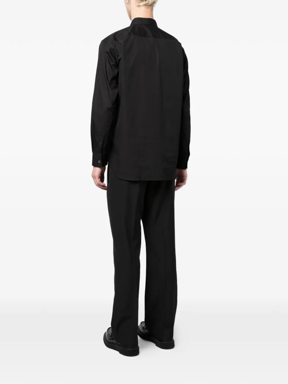 Comme des Garçons Homme Plus Asymmetrisch overhemd met lange mouwen Zwart