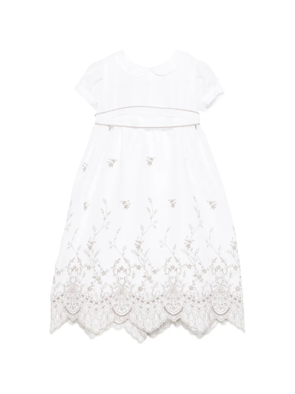 JESURUM BABY floral-embroidered dress - Weiß