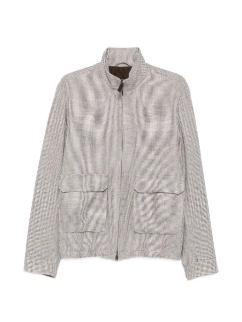 Herno houndstooth-pattern pocket jacket