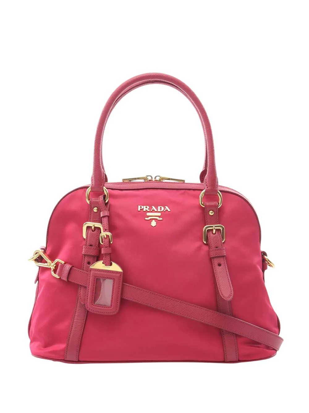 Prada Pre-Owned 2010-2026 Tessuto Dome satchel - Rosa