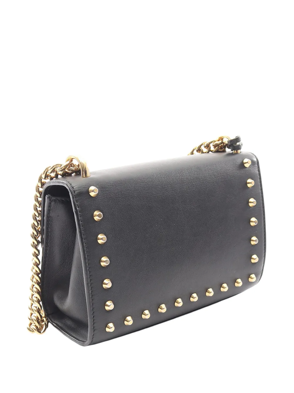 Gucci Pre-Owned 2016-2026 Small Pearl Studded Leather Padlock crossbody bag - Nero