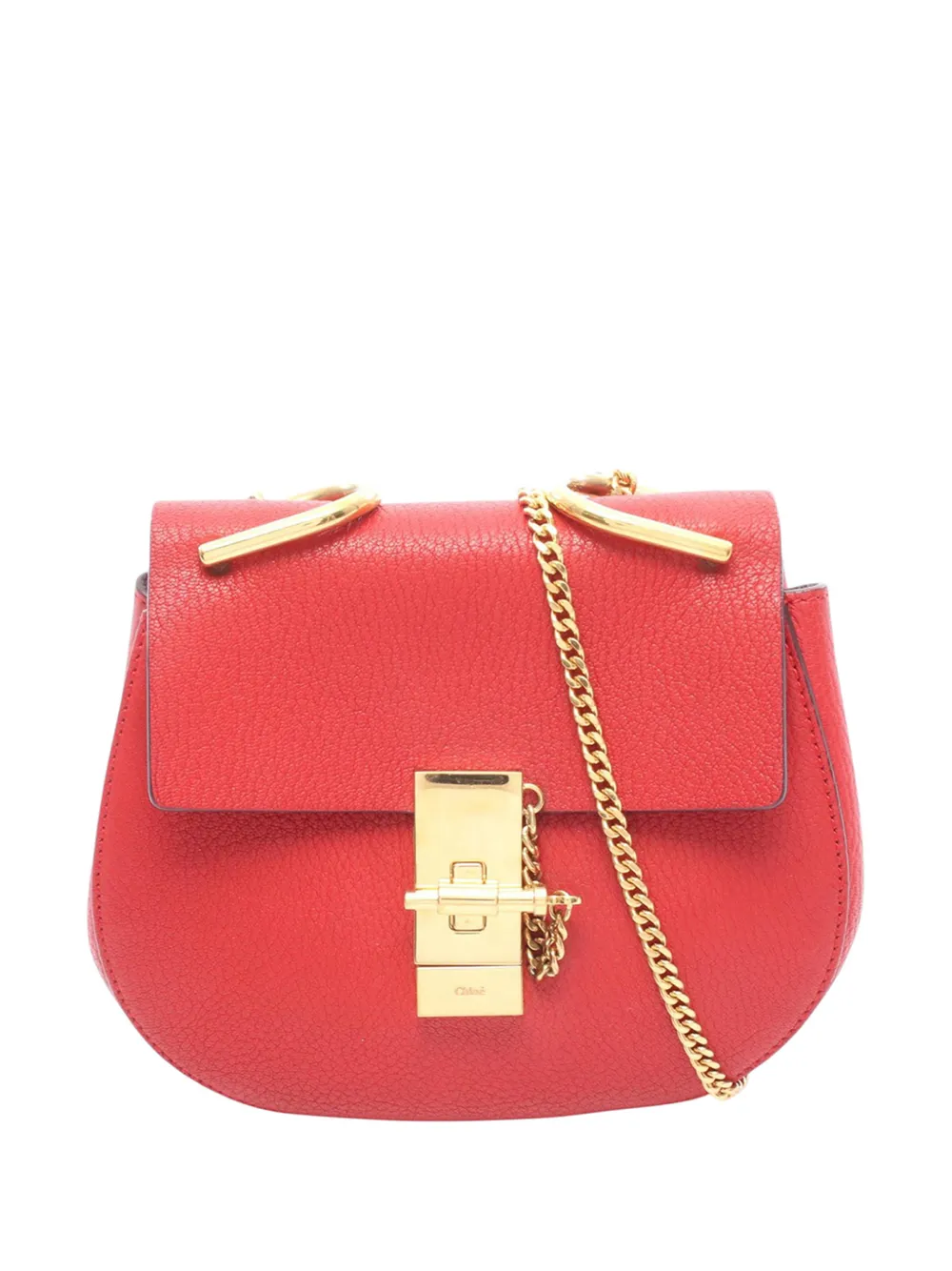 Chloé Pre-Owned 2010-2026 Mini Leather Drew crossbody bag - Rosso