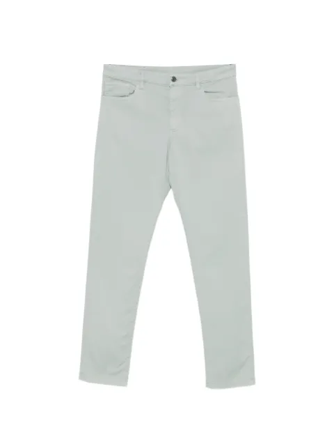 Canali logo-patch trousers