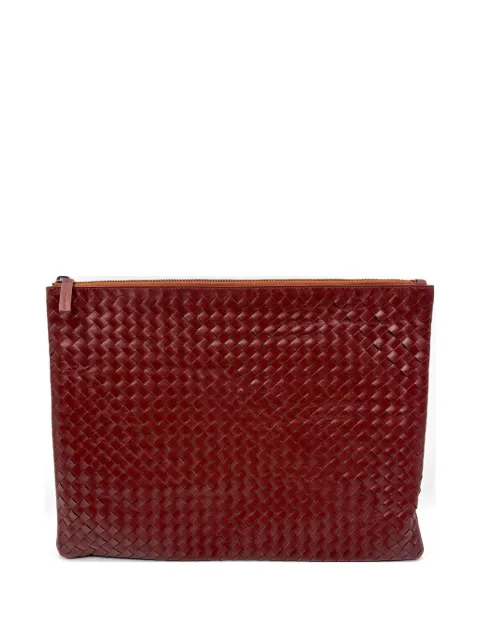 DRAGON DIFFUSION woven-zip clutch bag