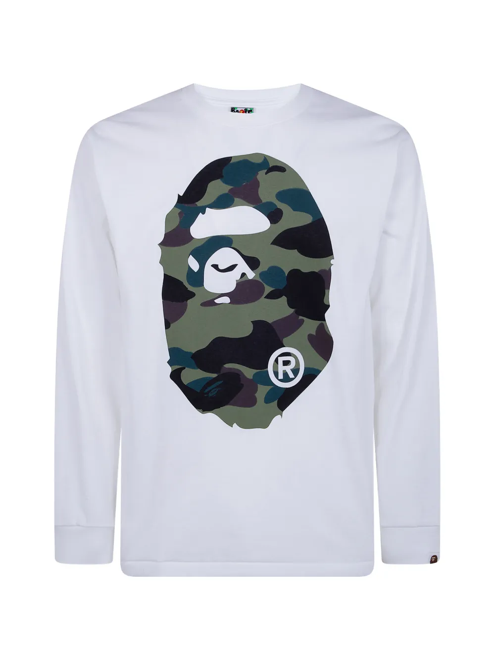 BAPE BLACK *A BATHING APE® camo-print long-sleeve T-shirt - Bianco