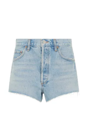 GANNI デニムショーツ 24 GANNI バイカラー デニムショーツ | グリーン | FARFETCH JP