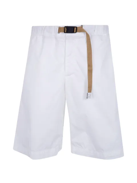 White Sand belted cotton shorts 