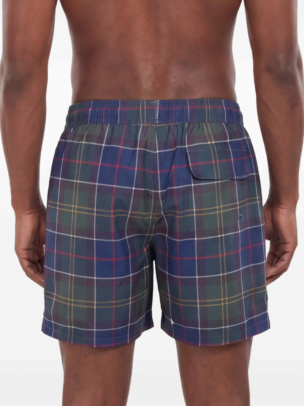 Barbour Zwembroek met tartan ruit Blauw
