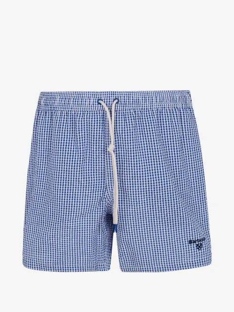 Barbour shorts de playa con motivo de cuadros gingham