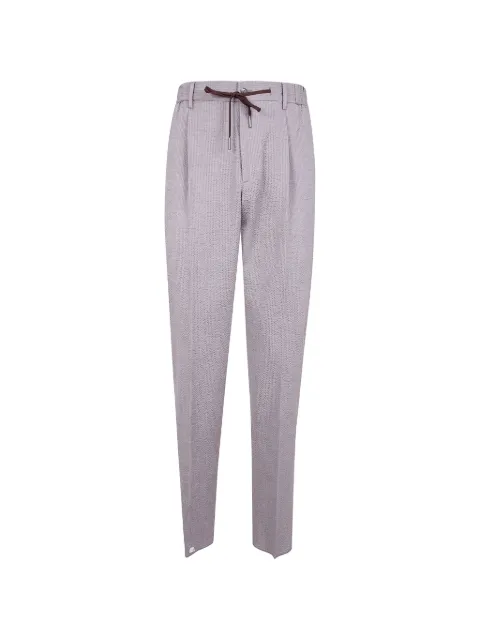 Tagliatore seersucker drawstring trousers