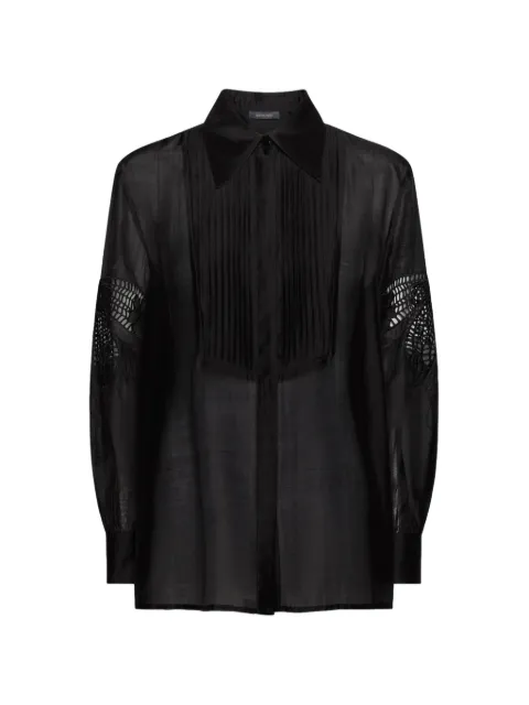 ELENA MIRÒ cut-out pleated shirt