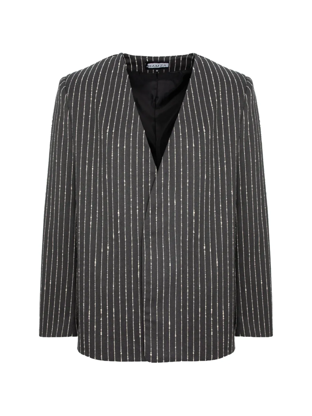 HAMZA 247 striped blazer - Grau