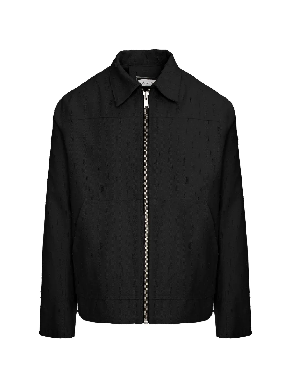 HAMZA Ten distressed overshirt - Schwarz
