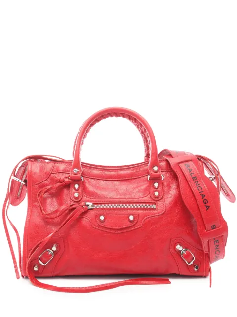 Balenciaga Pre-Owned 2010-2026 Small Lambskin Motocross Classic City satchel