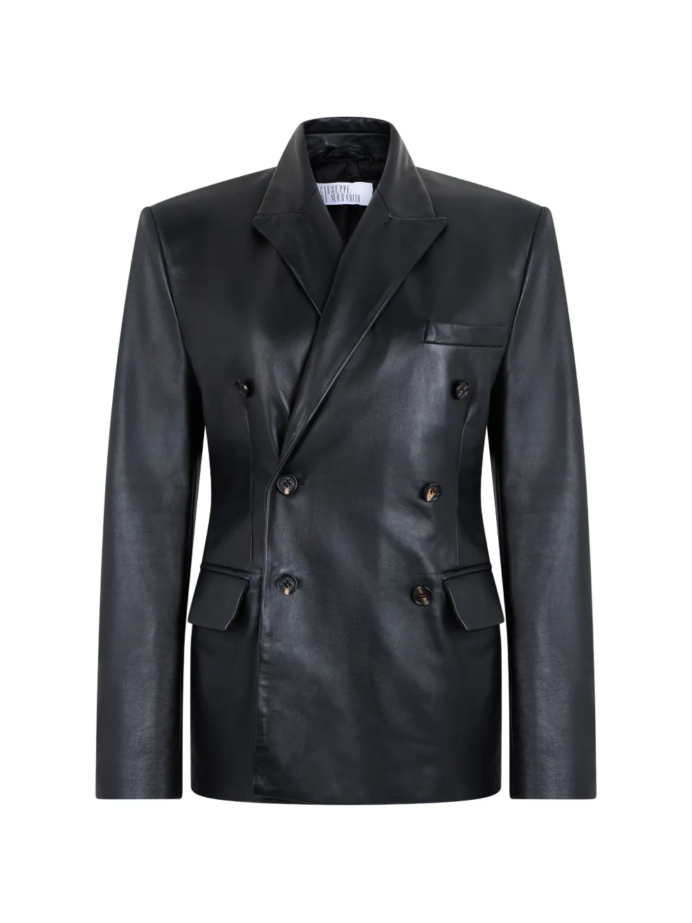 Giuseppe Di Morabito double-breasted leather blazer - Nero