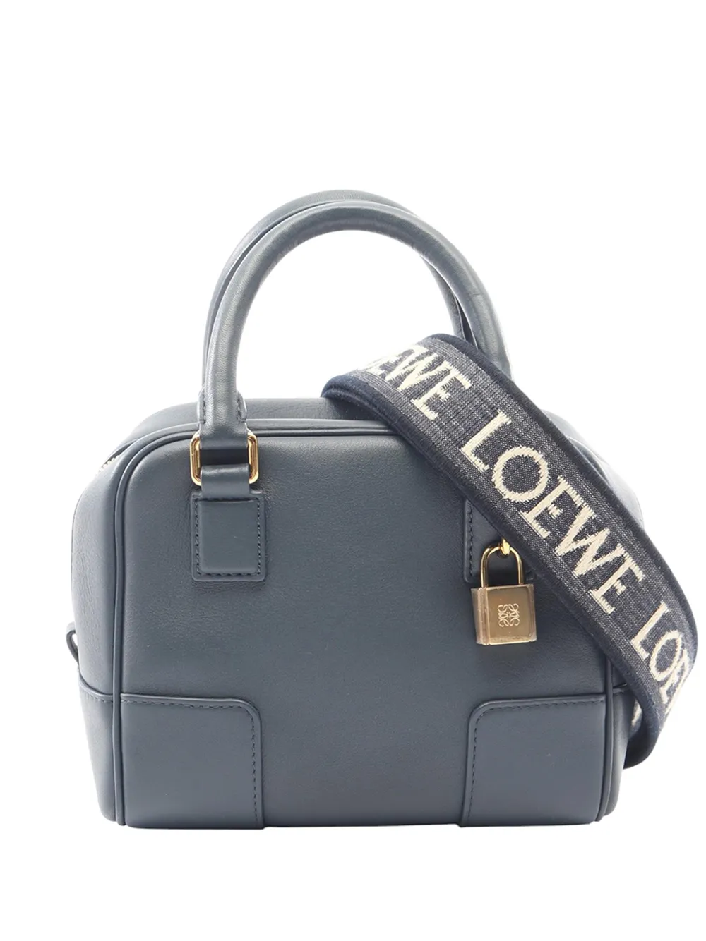 Loewe Pre-Owned 2010-2026 Calfskin Amazona 16 Square Bag satchel - Blu