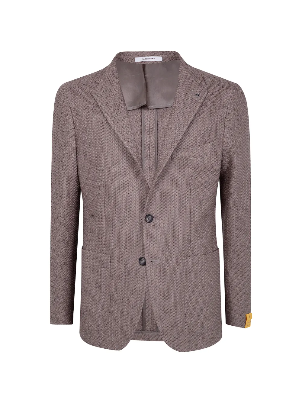 Tagliatore textured-knit single-breasted blazer - Brown
