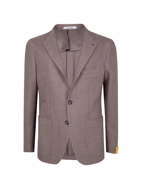 Tagliatore textured-knit single-breasted blazer