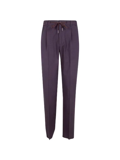 Tagliatore seersucker drawstring trousers