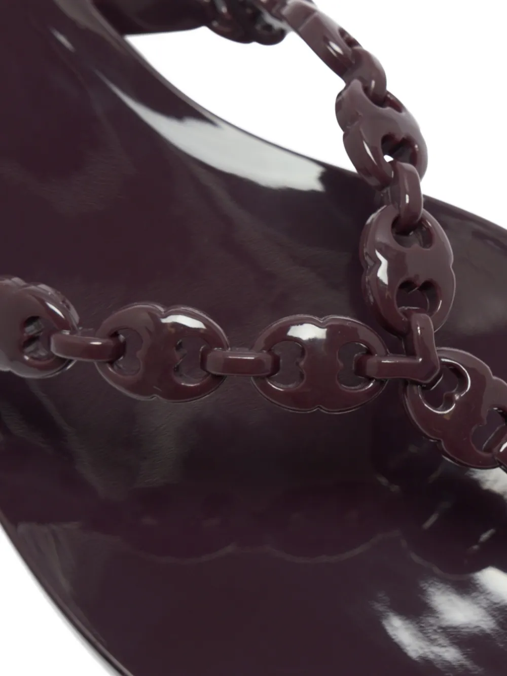 Tory Burch Gemini Link jelly flip-flops Rood